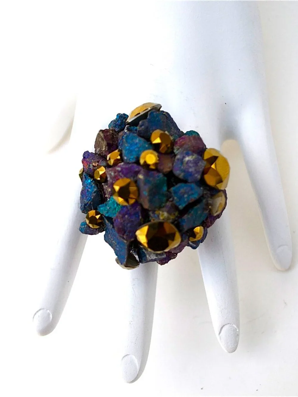 GASOLINE GLAMOUR GILDED PEACOCK SMALL BAUBLE RING 🦚✨👑